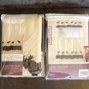 Window Curtain Tier Panel -Forest 58”x36” 2Pack